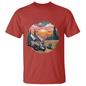 Sprint Car Dirt Track Racing Sunset Motorsports T Shirt TS14 Red Print Your Wear