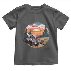Sprint Car Dirt Track Racing Sunset Motorsports Toddler T Shirt TS14 Dark Heather Print Your Wear