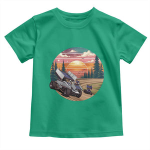 Sprint Car Dirt Track Racing Sunset Motorsports Toddler T Shirt TS14 Irish Green Print Your Wear