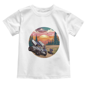 Sprint Car Dirt Track Racing Sunset Motorsports Toddler T Shirt TS14 White Print Your Wear