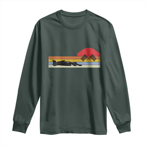 Racing Car Retro Style Vintage Long Sleeve Shirt TS14 Dark Forest Green Print Your Wear