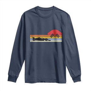 Racing Car Retro Style Vintage Long Sleeve Shirt TS14 Navy Print Your Wear
