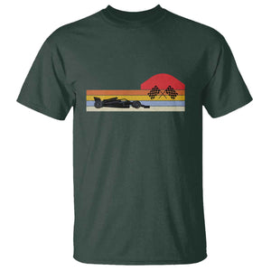 Racing Car Retro Style Vintage T Shirt TS14 Dark Forest Green Print Your Wear