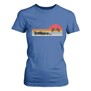 Racing Car Retro Style Vintage T Shirt For Women TS14 Royal Blue Print Your Wear
