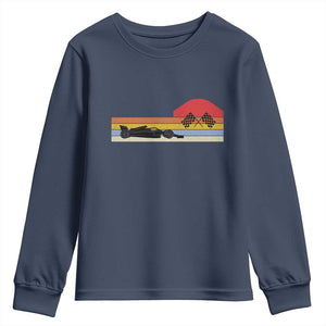 Racing Car Retro Style Vintage Youth Sweatshirt TS14 Navy Print Your Wear