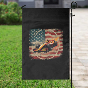 Racing Car Garden Flag Patriotic American Flag Race TS14 Print Your Wear