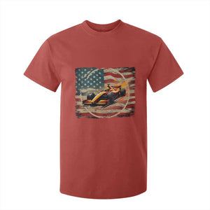 Racing Car T Shirt For Kid Patriotic American Flag Race TS14 Red Print Your Wear