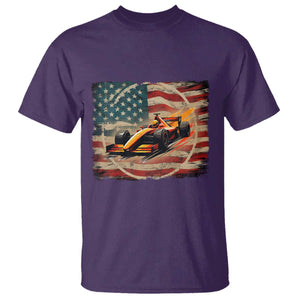 Racing Car T Shirt Patriotic American Flag Race TS14 Purple Print Your Wear