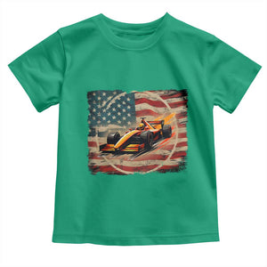 Racing Car Toddler T Shirt Patriotic American Flag Race TS14 Irish Green Print Your Wear