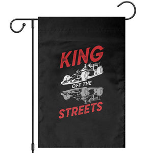 Racing Car Garden Flag King Of The Streets TS14 Black Print Your Wear