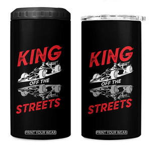Racing Car 4 in 1 Can Cooler Tumbler King Of The Streets TS14 One Size: 16 oz Black Print Your Wear