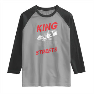 Racing Car Raglan Shirt King Of The Streets TS14 Sport Gray Black Print Your Wear