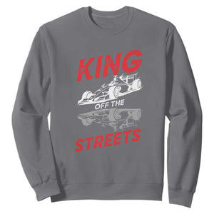 Racing Car Sweatshirt King Of The Streets TS14 Charcoal Print Your Wear