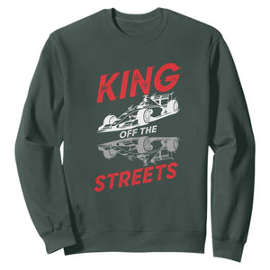 Racing Car Sweatshirt King Of The Streets TS14 Dark Forest Green Print Your Wear