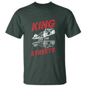 Racing Car T Shirt King Of The Streets TS14 Dark Forest Green Print Your Wear