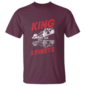 Racing Car T Shirt King Of The Streets TS14 Maroon Print Your Wear
