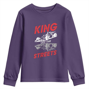 Racing Car Youth Sweatshirt King Of The Streets TS14 Purple Print Your Wear