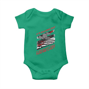 Funny Racing Car Flag Baby Onesie It Is Racing Day TS14 Irish Green Print Your Wear