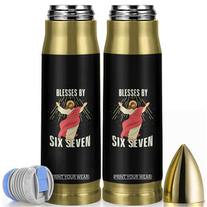 Christian 67 Meme Bullet Tumbler Blesses By Six Seven Funny TS14 Black Print Your Wear