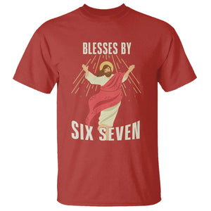 Christian 67 Meme T Shirt Blesses By Six Seven Funny TS14 Red Print Your Wear