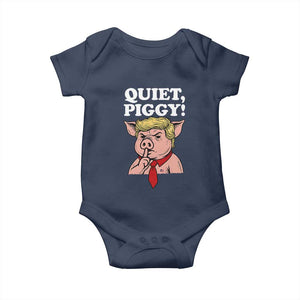 Quiet Piggy Baby Onesie Funny Anti Trump Political Meme - Print Your Wear