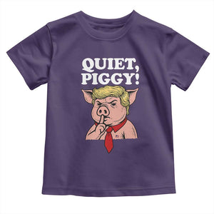 Quiet Piggy Toddler T Shirt Funny Anti Trump Political Meme TS14 Purple Print Your Wear