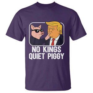 Quiet Piggy No Kings T Shirt Funny Anti Trump Political Meme - Print Your Wear