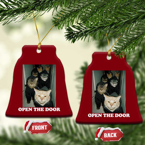 Open The Door Cats Lover Ceramic Ornament Funny Cat Gang Sarcastic Meme TS14 Print Your Wear