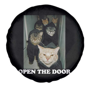 Open The Door Cats Lover Spare Tire Cover Funny Cat Gang Sarcastic Meme TS14 Print Your Wear