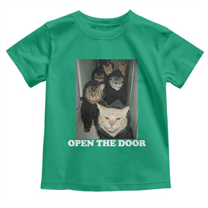 Open The Door Cats Lover Toddler T Shirt Funny Cat Gang Sarcastic Meme TS14 Irish Green Print Your Wear