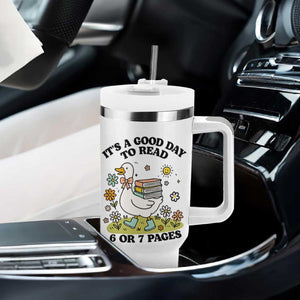 Its A Good Day To Read 6 or 7 Pages Tumbler With Handle Funny Six Seven Teacher Book Lover TS14 Print Your Wear