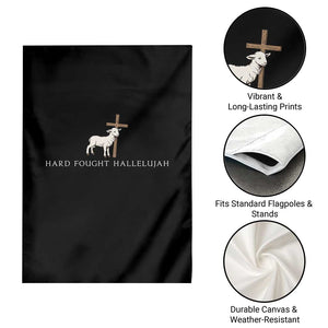 Hard Fought Hallelujah Garden Flag Christian Bible Verse Faith TS14 Print Your Wear