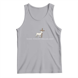 Hard Fought Hallelujah Tank Top Christian Bible Verse Faith TS14 Athletic Heather Print Your Wear