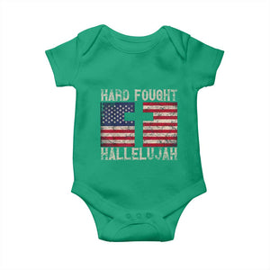 Hard Fought Hallelujah Baby Onesie Patriotic Christian Faith American Flag TS14 Irish Green Print Your Wear