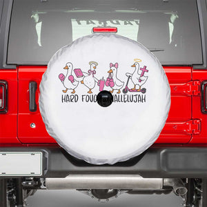 Hard Fought Hallelujah Spare Tire Cover Funny Christian Goose TS14 White Print Your Wear