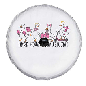 Hard Fought Hallelujah Spare Tire Cover Funny Christian Goose TS14 Print Your Wear