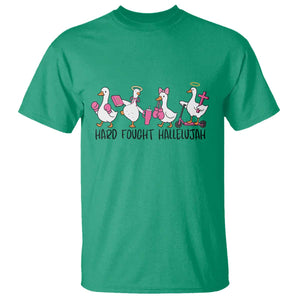 Hard Fought Hallelujah T Shirt Funny Christian Goose TS14 Irish Green Print Your Wear