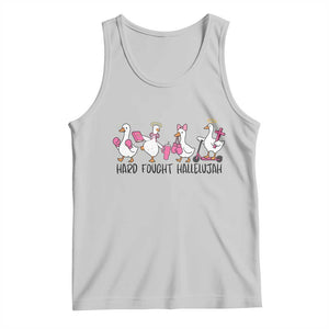 Hard Fought Hallelujah Tank Top Funny Christian Goose TS14 Ash Print Your Wear