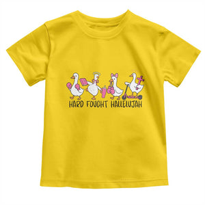 Hard Fought Hallelujah Toddler T Shirt Funny Christian Goose TS14 Daisy Print Your Wear