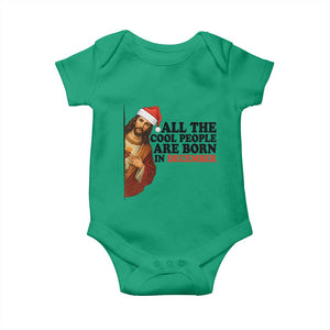 Funny December Birthday Baby Onesie All The Cool People are Born in December TS14 Irish Green Print Your Wear