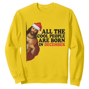 Funny December Birthday Sweatshirt All The Cool People are Born in December TS14 Daisy Print Your Wear