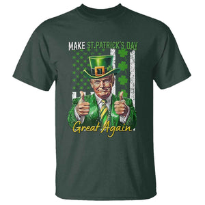 Funny Trump St Patricks Day Meme T Shirt Make St Patricks Day Great Again TS14 Dark Forest Green Print Your Wear