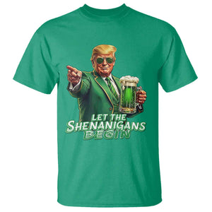 Funny Trump St Patricks Day T Shirt Let The Shenanigans Begin TS14 Irish Green Print Your Wear