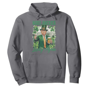 Funny Trump St Patricks Day Hoodie Make American Lucky Again TS14 Charcoal Print Your Wear