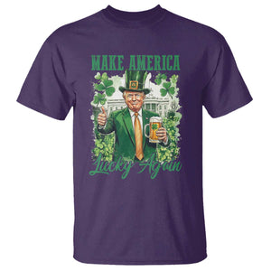 Funny Trump St Patricks Day T Shirt Make American Lucky Again TS14 Purple Print Your Wear