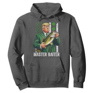 Funny Trump St Patricks Day Hoodie Patriotic Fisherman Bass Fishing Master Baiter TS14 Dark Heather Print Your Wear