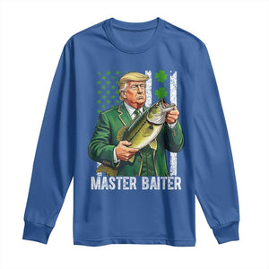 Funny Trump St Patricks Day Long Sleeve Shirt Patriotic Fisherman Bass Fishing Master Baiter TS14 Royal Blue Print Your Wear