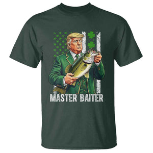 Funny Trump St Patricks Day T Shirt Patriotic Fisherman Bass Fishing Master Baiter TS14 Dark Forest Green Print Your Wear