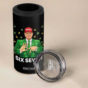 67 Trump St Patricks Day 4 in 1 Can Cooler Tumbler Funny Six Seven Hands Meme Political TS14 Print Your Wear