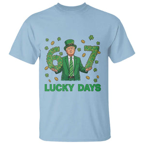67 Trump St Patricks Day T Shirt Funny Six Seven Political Meme TS14 Light Blue Print Your Wear